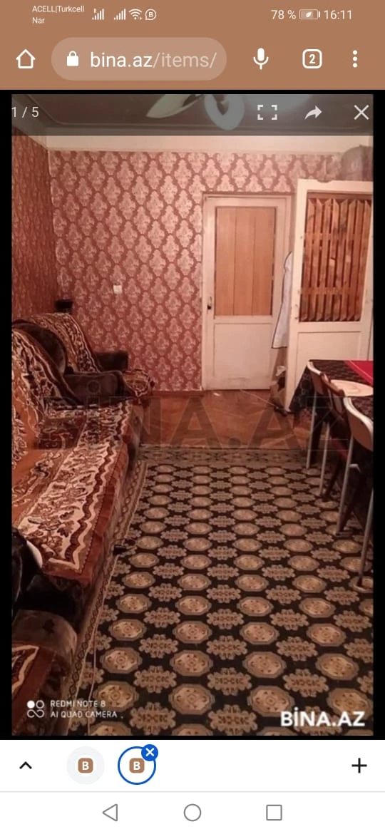 Satılır köhnə tikili 2 otaqlı 44 m², İnşaatçılar m.-1 Satılır köhnə tikili 2 otaqlı 44 m², İnşaatçılar m.-1