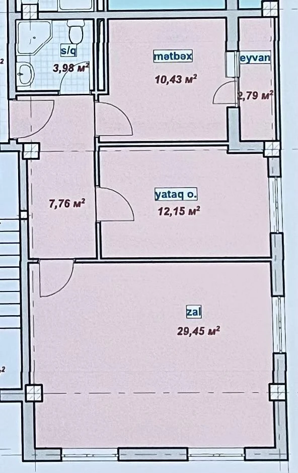 Satılır yeni tikili 2 otaqlı 90 m², Yeni Yasamal q.-1