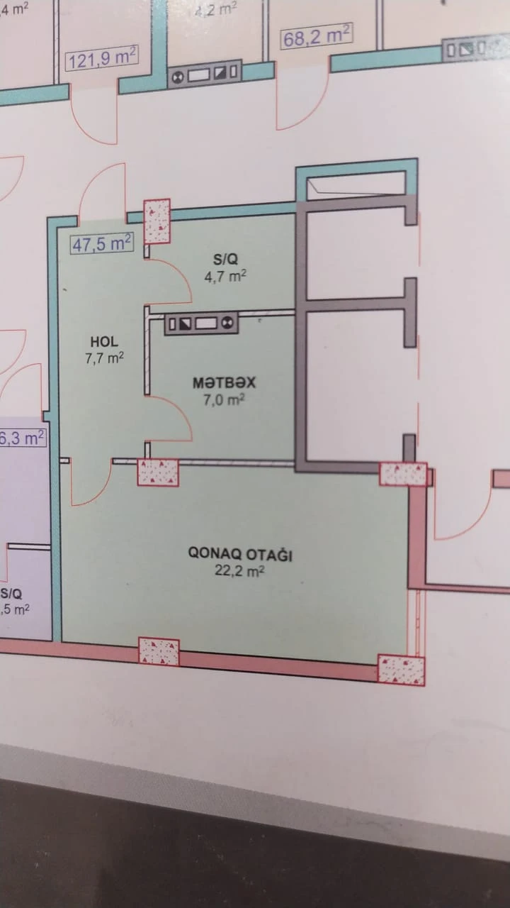 Satılır yeni tikili 1 otaqlı 48 m², Xırdalan-1