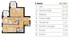 Satılır yeni tikili 2 otaqlı 96 m², İçəri Şəhər m.-3