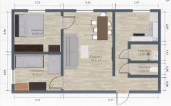 Satılır köhnə tikili 3 otaqlı 60 m²,  İnşaatçılar m.-3