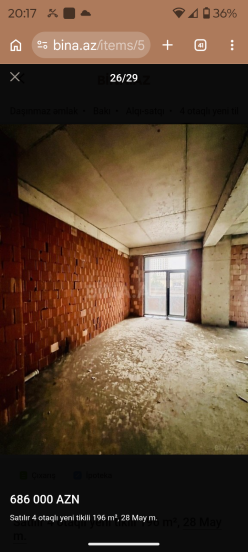 Satılır yeni tikili 4 otaqlı 195 m²,  28 May m.-23