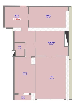 Satılır yeni tikili 3 otaqlı 116 m², İnşaatçılar m.