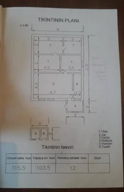 Satılır ev/villa 3 otaqlı 115.5 m², Binə q.-3 Satılır ev/villa 3 otaqlı 115.5 m², Binə q.-3